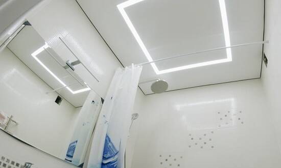 Светополосы на натяжном потолке 3 кв.м. - Ванная - Круглое